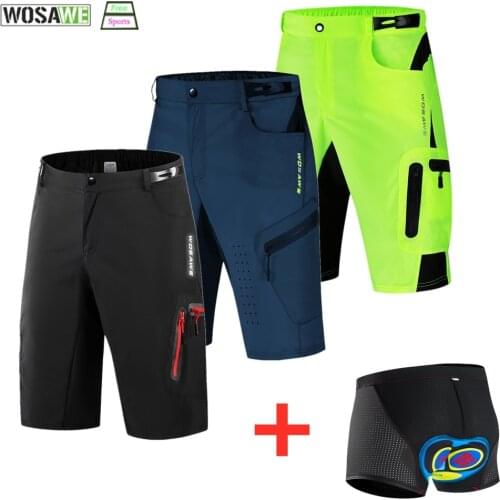 WOSAWE MTB Shorts Mountain Bike Short Top Quality Dirt Bike Short Navy Blue Cycling Short Summer Breathable