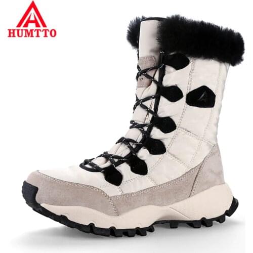 HUMTTO Winter Higt-toe Snow Trekking Shoes Women Climbing Athletic Outdoor Waterproof Non-slip Wear Resistant Woman Hiking Boots