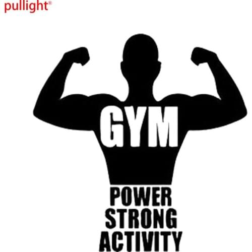 12CM*11CM Car Styling POWER STRONG ACTIVITY Gym Funny Car Stickers