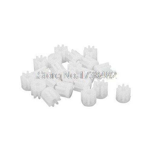 20 Pcs 5mm x 5mm 8 Teeth Plastic Motor Spindle Spur Gear for RC Model Toy