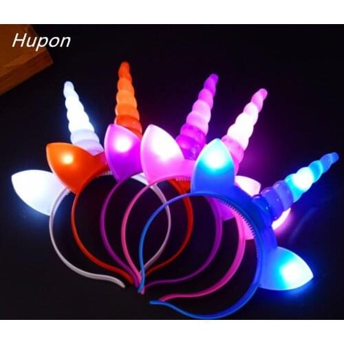 5pcs Multicolor Unicorn Headband Baby Girl Horn Hairband Birthday Party Headwear Unicorn Bonus for Party Favors Hair Accessories