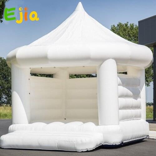 5x4x4m Inflatable White Wedding Jumping Bouncy House Castle With Tent Cheap Party Princess Wedding Inflatable Bouncing Castle