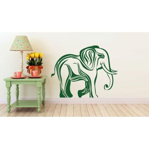 Africa Jungle Animal Elephant Wall Decal For Kids Rooms Hindu God Ganesha Elephant Pattern Interior Home Decor Art Mural SYY682