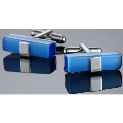 Free Delivery, Blue Square Crystal cufflinks Fashion Mens Shirt Sleeve Senior Designer Carefully Designs Brand Shirt Buttons