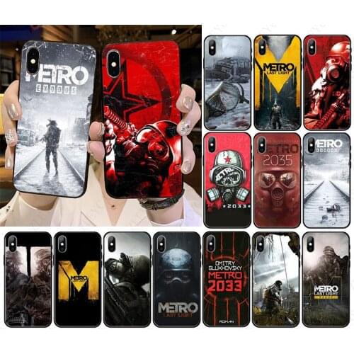 Game Metro 2033 Black Soft Shell Phone Cover For iphone xr 11 12pro max 5s 6splus 7 8plus SE 12mini x xs max Mobile Cases