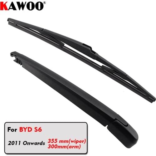 KAWOO Car Rear Wiper Blades Back Window Wipers Arm For BYD S6 Hatchback (2011 Onwards) 355mm Auto Windscreen Blade Accessories