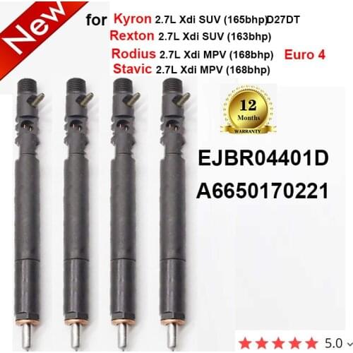 ORLTL Diesel Genuine Fuel Injector EJBR04401D A6650170221 Nozzle R04401D 6650170221 for Ssangyong Actyon Kyron Rexton 2.7D