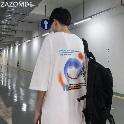 ZAZOMDE 2021 Personality Pattern Print T Shirts O-Neck Breathable T Shirt Simplicity M-XXL Streetwear Anime Clothes Unisex New