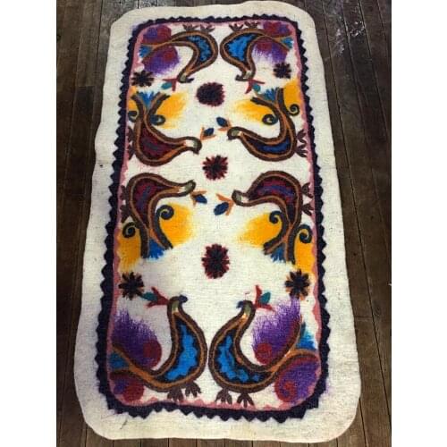 70x90 cm handmade Carpet doormat 100 wool mat Felt Traditional Turkish Hand art floor door slip-resistant carpet ethnic style decor entrance carpet