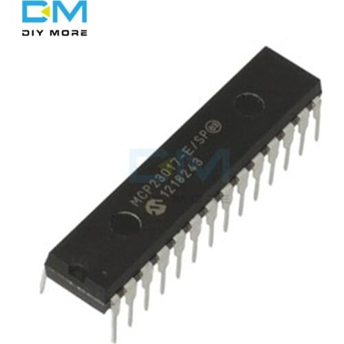 MCP23017-E/SP DIP-28 MCP23017 16-Bit I/O Expander with I2C Interface IC