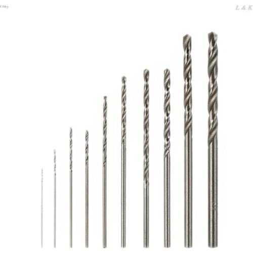 10Pcs HSS High Speed White Steel Twist Drill Bit Set For Dremel Rotary Tool New L29K
