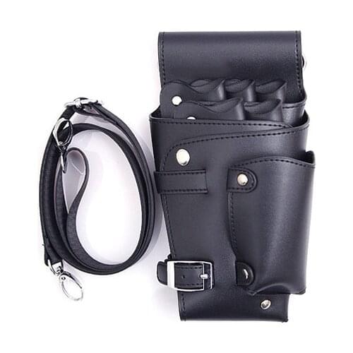 Genuine Leather Hair Scissors Tool Pouch Bag with Removable Belt hairdresser Scissors Comb Bag Hairpin Shear Waist Holder Bag