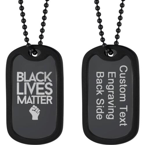 U7 Black Lives Matter Necklace Hip Hop Stainless Steel Fist Pendant Necklaces African American Protest Jewelry Accessories P1037