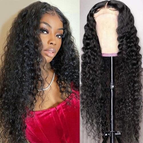 Water Wave Lace Front Human Hair Wigs Pre plucked Peruvian Human Hair Lace Front Wigs For Black Women Remy 13x4x0.5 Lace Wigs