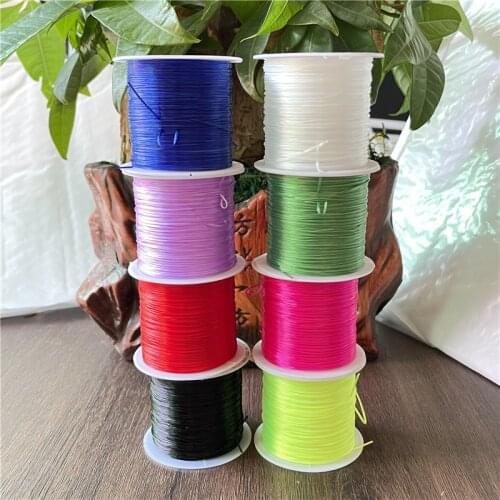 JunKang 0.8mm flat crystal cord elastic diy handmade accessories beaded bracelet rope