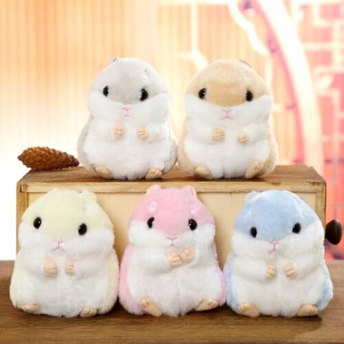 Plush Toys Cartoon Hamster Fashion Pendant Decorative Accessories 10CM 1Pcs Bag Keychain PP Cotton for Kids Christmas Gifts