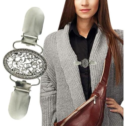 Plating Duckbill Buckle Clothing Decor Chain Sweater Blouse Clip Clothing Decoration Brooch Pins Cardigan Clip Clothing Decor