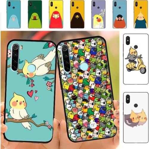 RuiCaiCa Cartoon parrot Phone Case for Redmi Note 4 5 6 8 9 pro Max 4X 5A 9S cover