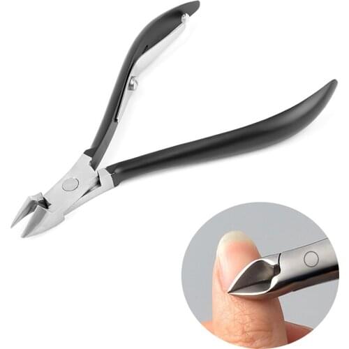 Lack Nail Cuticle Scissor Nipper Ingrown Toenail Cutter Edge Clipper Dead Skin Remover Trimming Pliers Paronychia Pedicure Tool