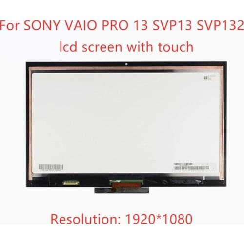 Display replacement For SONY VAIO PRO 13 PRO13 SVP13 SVP132 SVP132A SVP1321 LCD Touch Screen Touch Digitizer Glass assembly