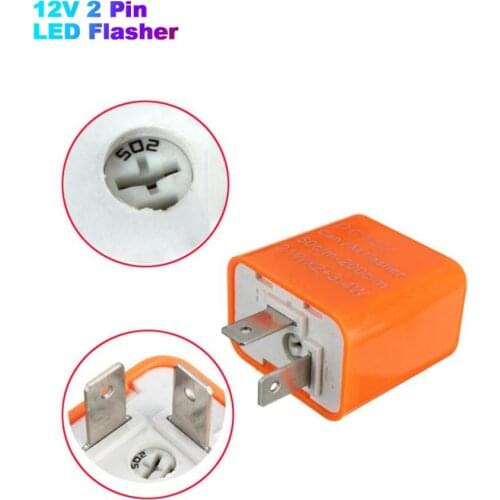 Motorcycle LED Flasher 12V 2 Pin Adjustable Frequency Relay Turn Signal Indicator for Motorcycle Motorbike Fix Motorcycle Parts