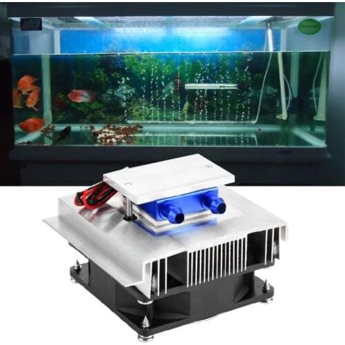 50W Thermoelectric Cooler Semiconductor Refrigeration System Set Cooling Heat Sink Chiller for 15L Water DIY