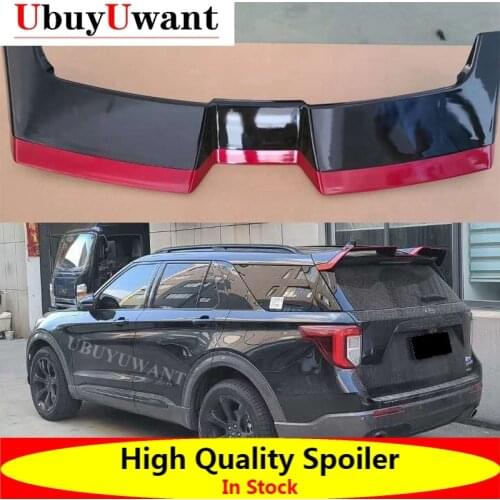 UbuyUwant Rear Lip Spoiler For Ford Explorer 2019 2020 Car Roof Spoiler ABS Plastic Primer Color Tail Trunk Wing Decoration New