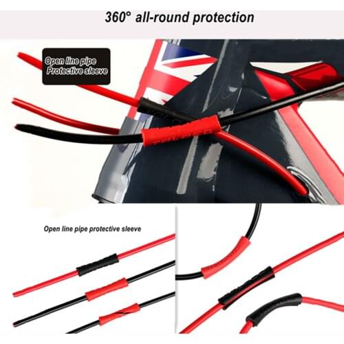 Bike Brake Shift Pipe Line Cable Protective Sleeve Ultralight Bicycle Frame Silicone Cable Protector Cover Bike Accessories