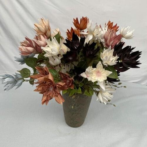 1pc Orchid Artificial Flowers Simulation Green Plants Wedding Hall Flower Home Indoor Decoration Shopping Mall Placement