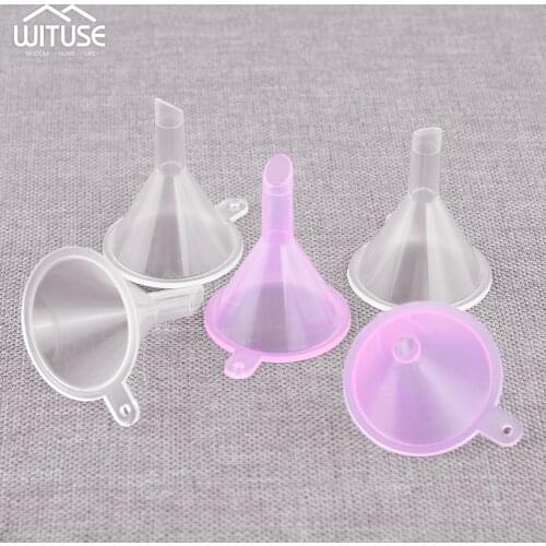 20Pcs Mini Funnels Small Plastic Perfume Diffuser Mini Liquid Plastic Bottle Funnel Lab Tools For Narrow Fine Bottleneck Bottles