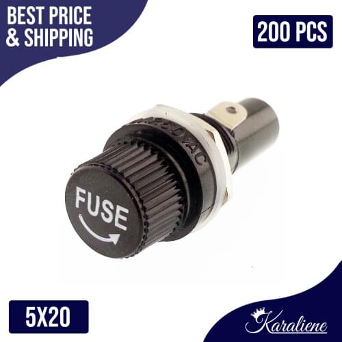 200PCS / lot Screw Cap Fuse Holder for 5*20mm glass fuse