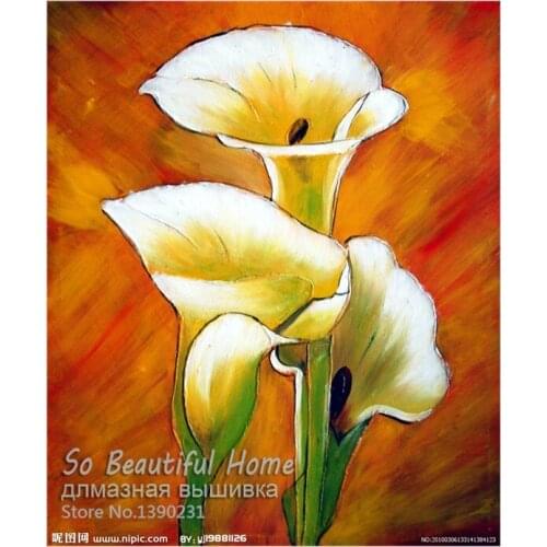 2016 DIY 5D Diamond painting cross stitch Square diamond diy diamond mosaic embroidery for Home Deacor Flowers SF6524