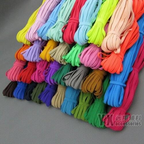 30meters 6mm width elastic webbing for diy clothes kids pants elastic belt handwork accessories 35colors colorful