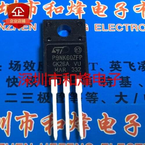 5pcs P9NK60ZFP STP9NK60ZFP TO-220F 600V 7A