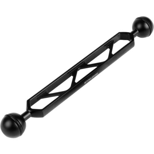 8" Double Ball CNC Arm System Connector Aluminium Ball Head Extension Bar for Strobe/video light and Diving Camera Tray/handle