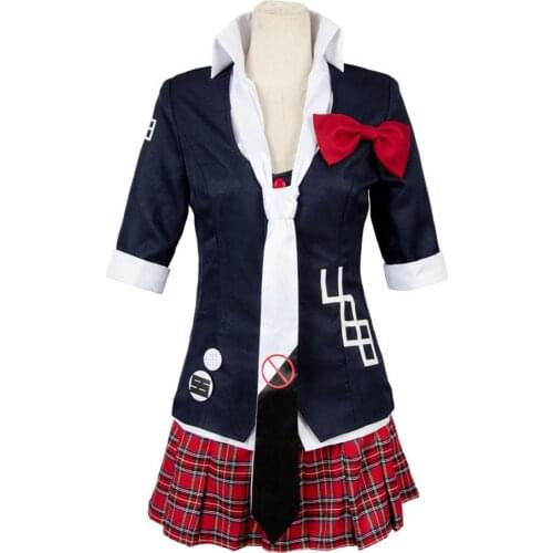 Anime Dangan-Ronpa Danganronpa Cosplay Junko Enoshima Cosplay Costume Girls Uniform Top Shirt Skirt Wig Halloween Carnival