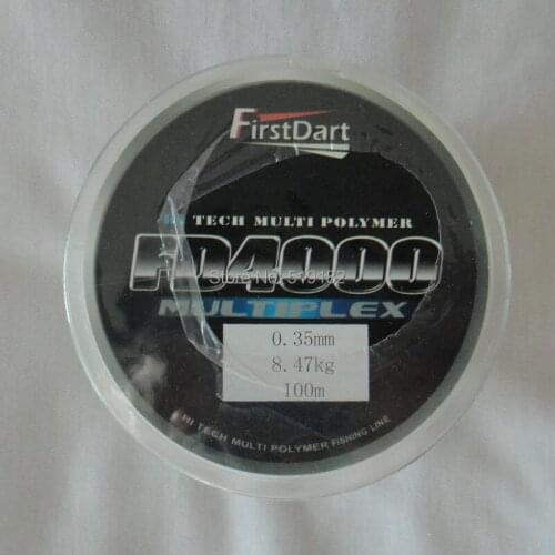 Free shipping 100m high quality super soft tournament 0.35mm nylon fishing line