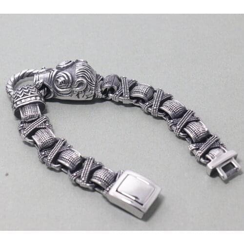Wild boar style Men Bracelet For Man Friendship Mens Bracelets 2020 For Men Punk Rock Stainless Steel Male Jewelry