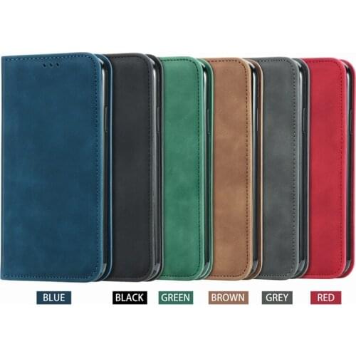 10Pcs PU Leather Wallet Flip Phone Cover Skin Friendly TPU Case for Samsung A32 M21S M31 F41 F62 S30 Note 20 FE Ultra Plus