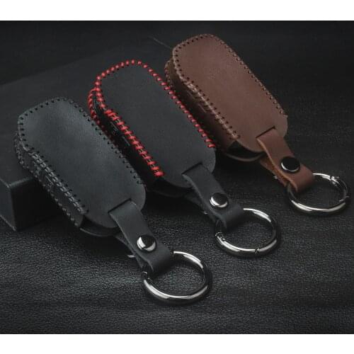 For Kia Sportage Ceed Sorento Soul Cerato Forte Stinger 2018 2019 2020 Leather Car Remote Key Case Cover 3/4 Button Accessories