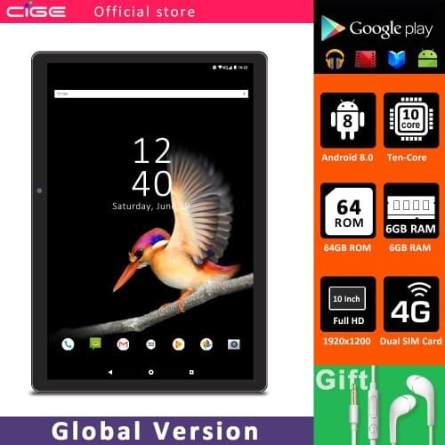 New Model Tablets 10 Inch Tablet Android 10.0 6GB RAM 64GB ROM 4G LTE WiFi Bluetooth GPS 6000mAh Battery Type C Tablets PC