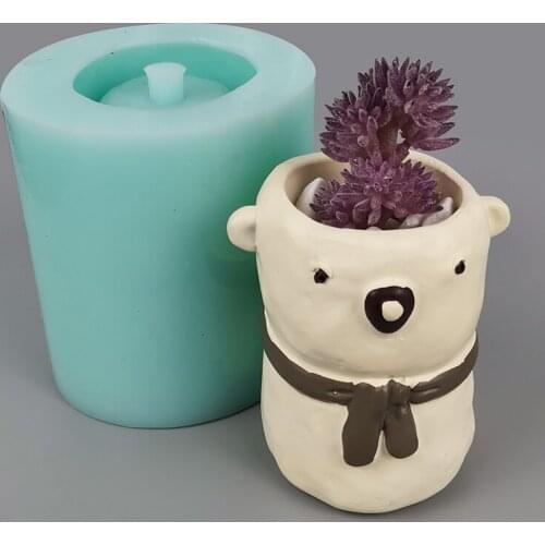 Bear shape succulent flower pot mold creative cute succulent plant flower pot resin personality fashion shape small flower mold