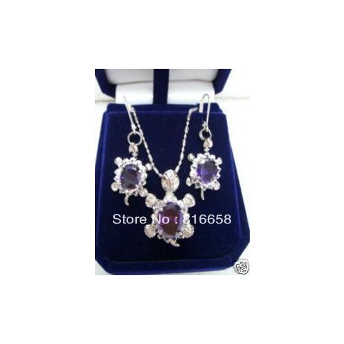 Hot sell new - Free shipping@@charming Womens turtle Jewelry necklace Pendant earrings set (A0425)