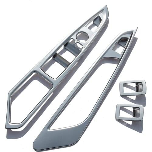 Chrome Door Window Switch Panel Cover Trim Sticker For BMW X5 X6 f15 f16 Car Styling For Left Hand Drive Car