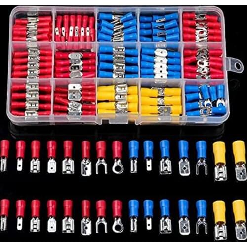 280/300/480PCS Insulated Cable Connector Electrical Wire Crimp Spade Butt Ring Fork Set Ring Lugs Rolled Terminals Assorted Kit