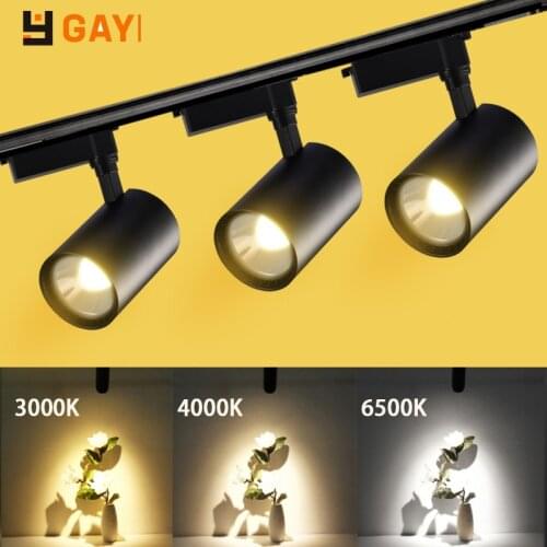 Round Rail Spots Lighting Fixture for Kitchen Living Room Store Spotlights LED Spot Lights Led Track Lights Lamp 12/20/30/40W