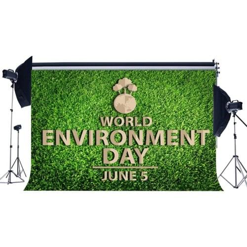 World Environment Day Backdrop 5th June Protect the Earth Backdrops Green Grass Meadow Nature Spring Photography Background