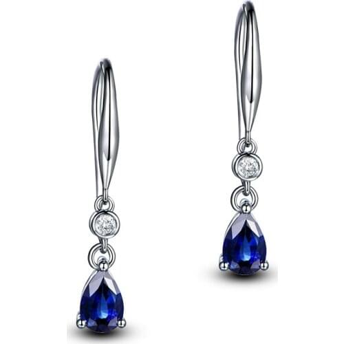 Trendy Earrings for Women 925 Silver Jewelry with Zircon Gemstone Water Drop Shape Earrings Wedding Party Accessories Wholesale
