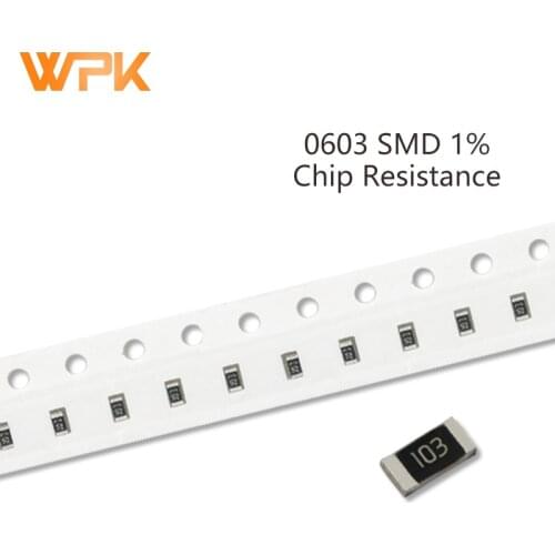 100Pcs 0603 SMD Resistor Set 1% Tolerance 30.1K-22M 680K 750K 820K 910K 1M 1.1M 10 Ohm Full Value Available DIY Assorted Kit
