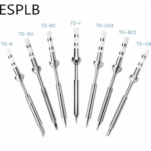 ESPLB Original TS100 Soldering Tip Lead Free B2 BC2 C4 D24 K I KU Replacement Electric Iron Tip Bit Head